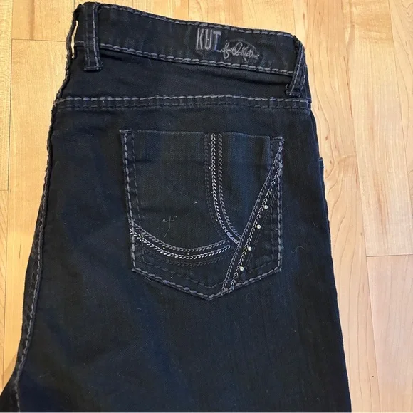 KUT from the Kloth Women's Black 5-Pocket Boot Cut Jeans - Picture 6 of 15